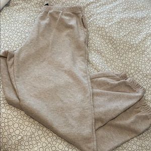 Stone colour joggers